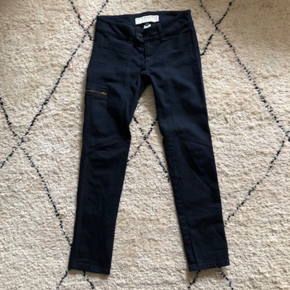 Prairie Underground black jeans with seaming and zipper